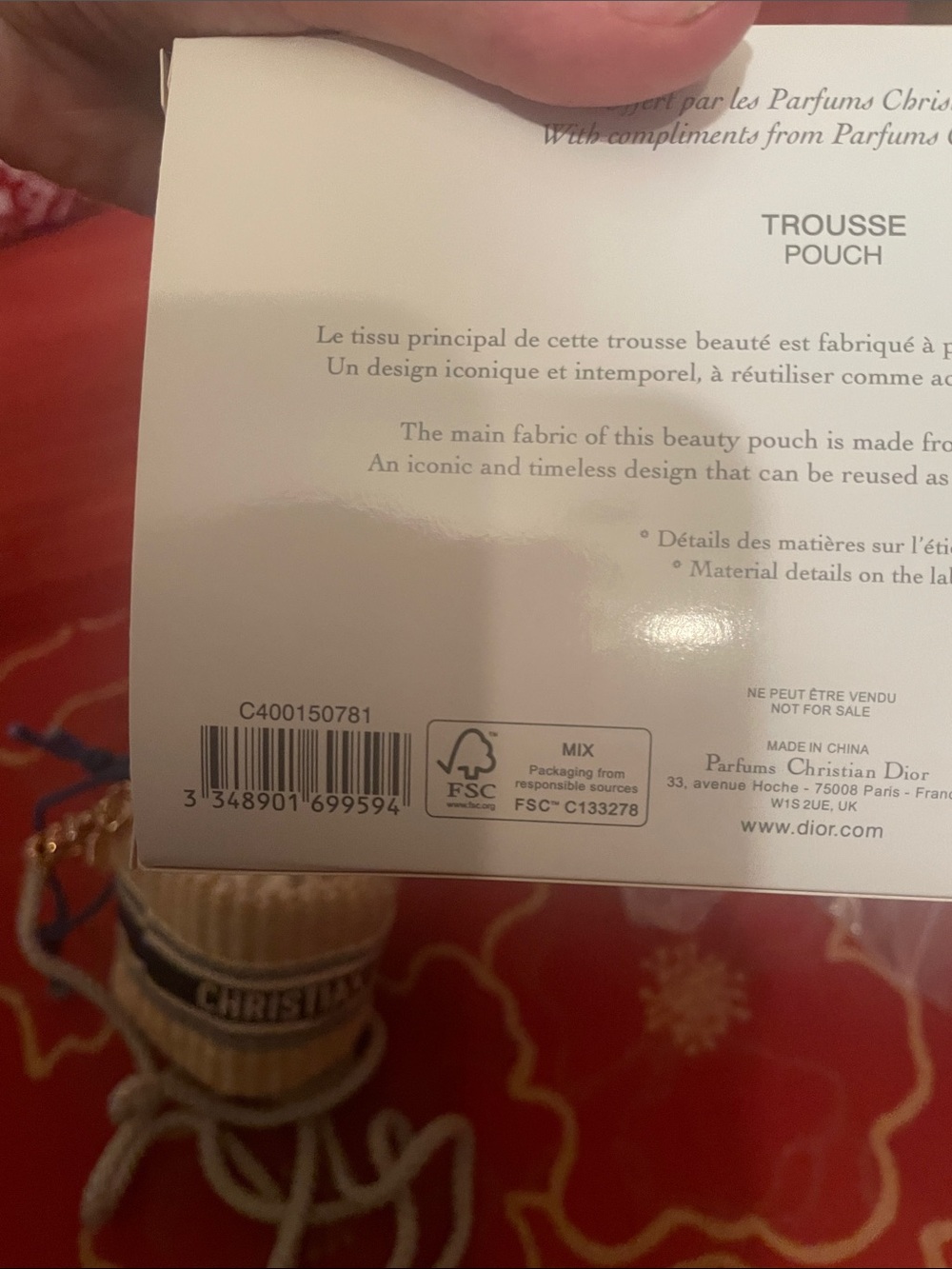 Dior Natural Woven Candle Holder with Branded Band - Beige - Picture 11 of 17